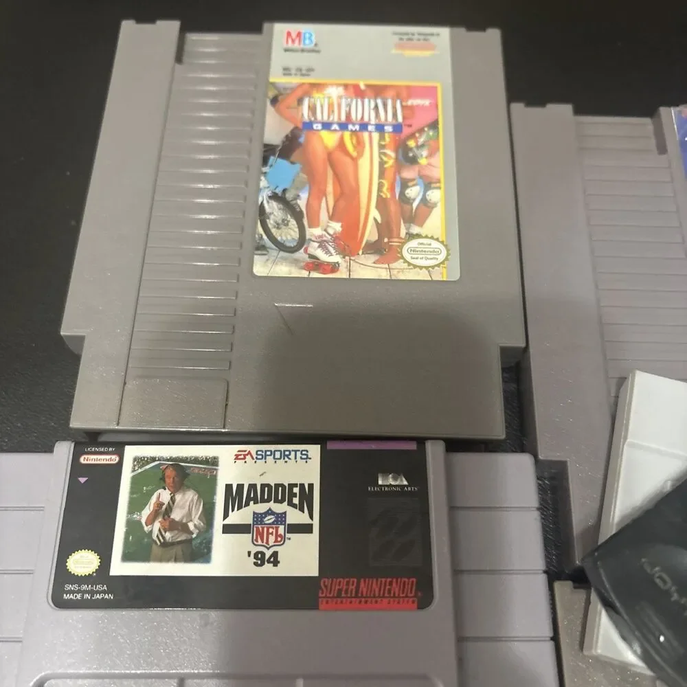 Lot Of 7 Authentic Nintendo/super Games Golgo13, Air Fortress, Madden, And Extra